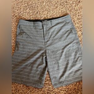 Goodfellow & Co Men's Gray Striped Board Shorts - Size 38